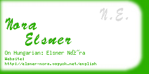 nora elsner business card